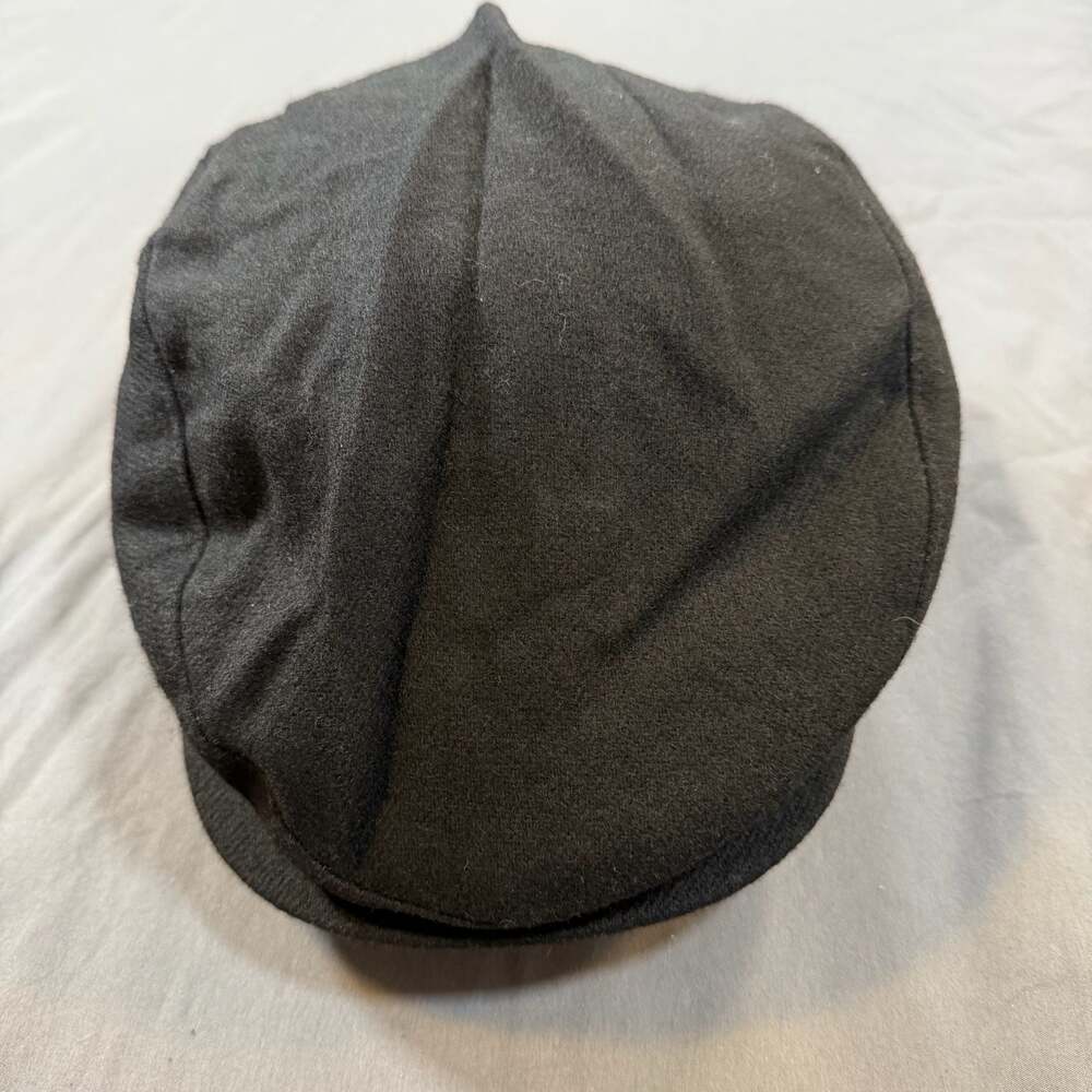 Northwestern Wildcats Newsboy Cap Hat Black Wool Made USA Size L